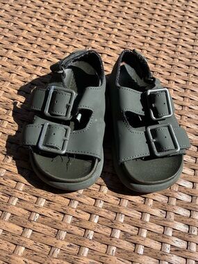 Zara Fisherman Sandal Double Buckle Sandals Toddler Hook & Loop Summer Gray